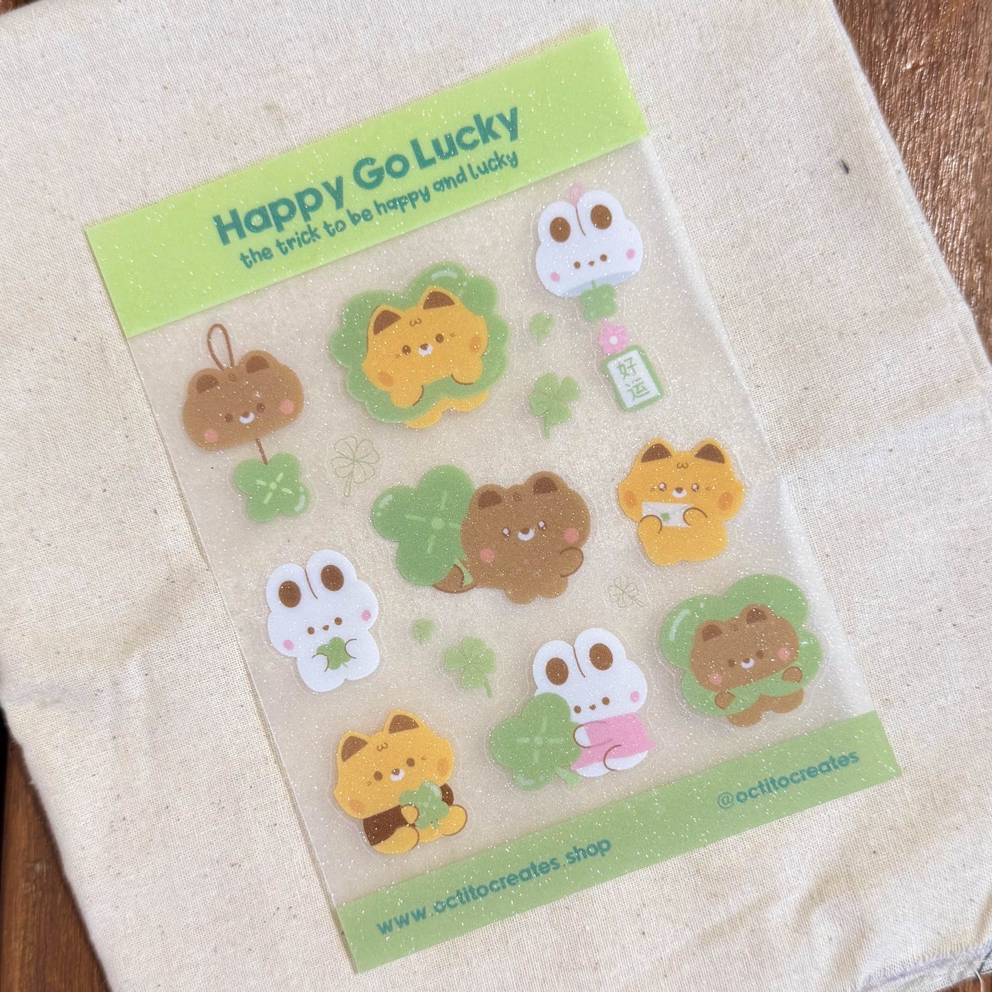 Octito Creates Happy Go Lucky A6 Sticker Sheets